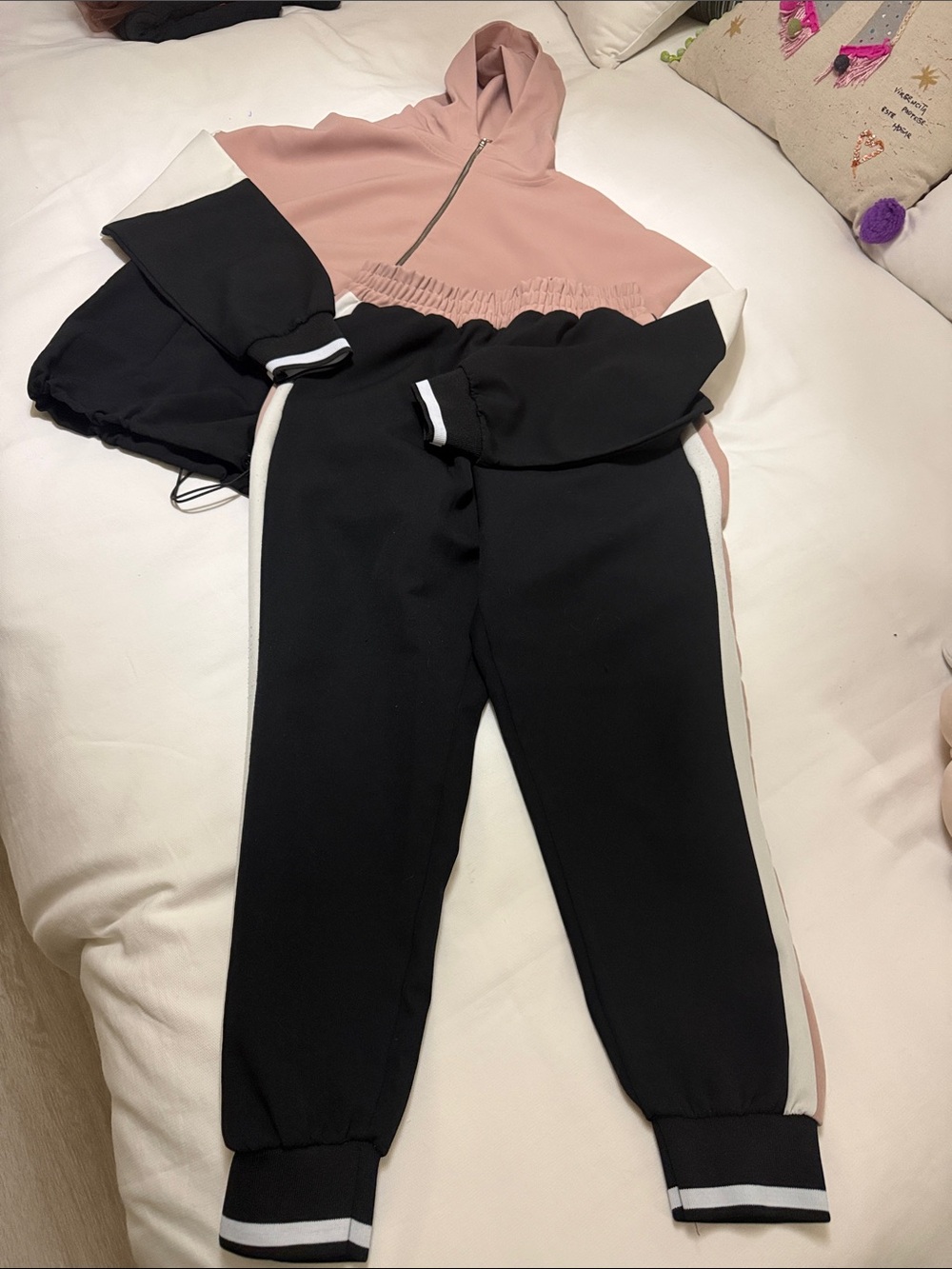 Zara Rose and  Beige Zip-Up set